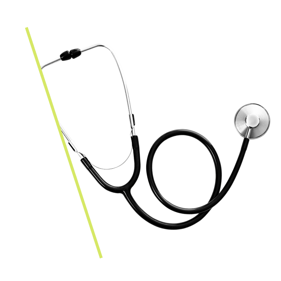 healthcare sector header - stethoscope graphic
