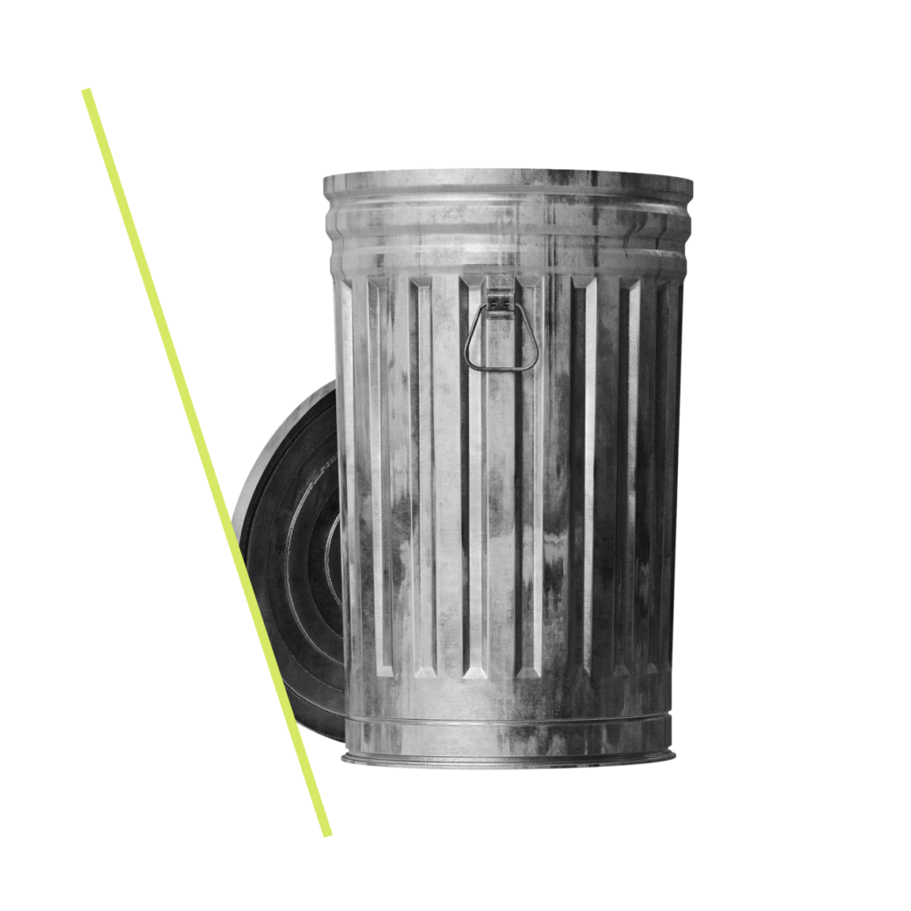 email marketing header - trash can graphic