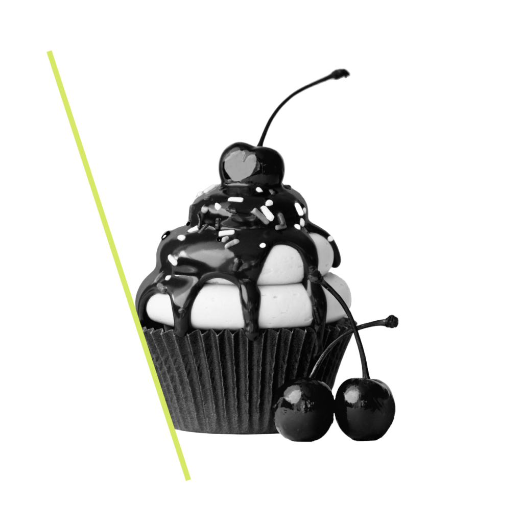 food and drink header - cupcake graphic