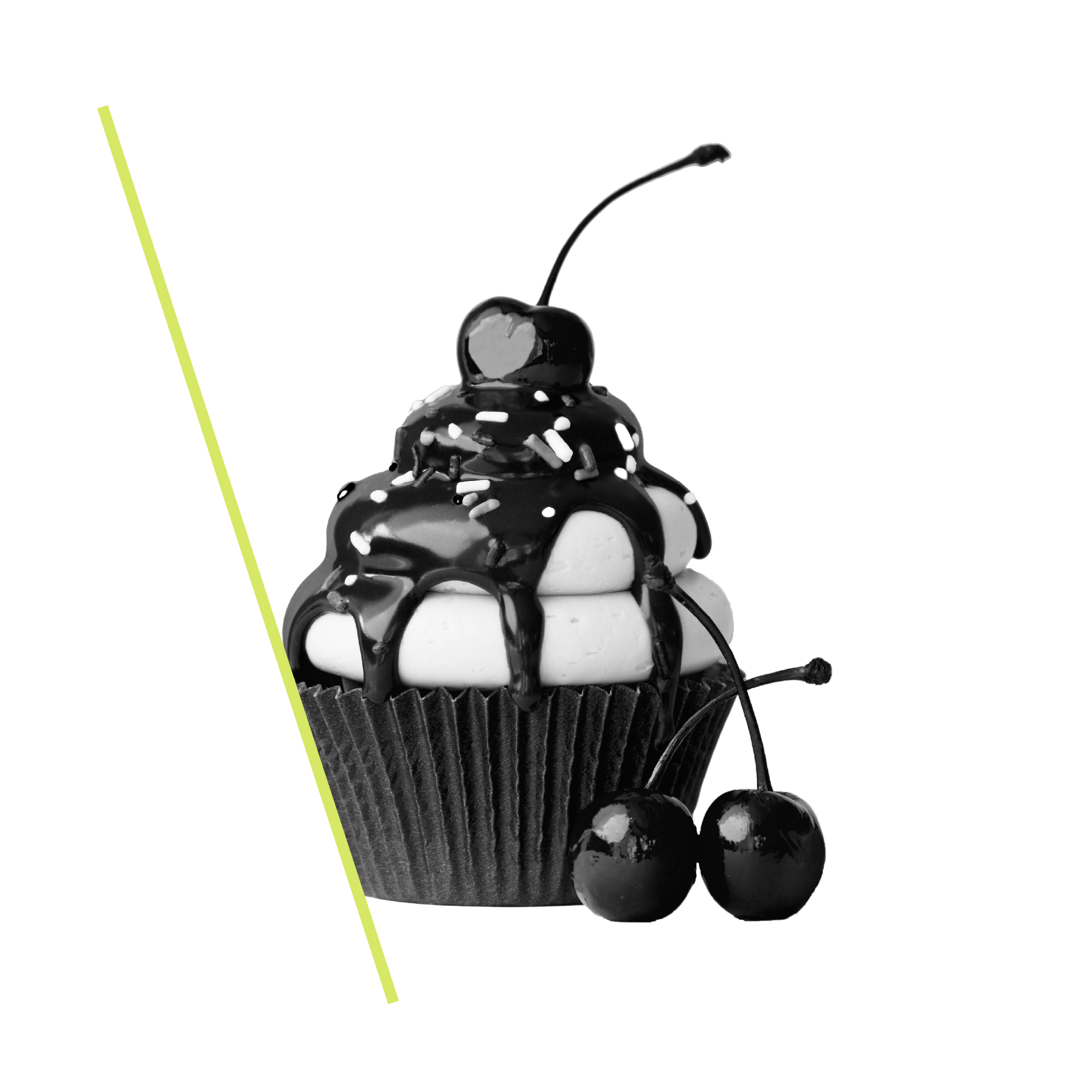 food and drink header - cupcake graphic